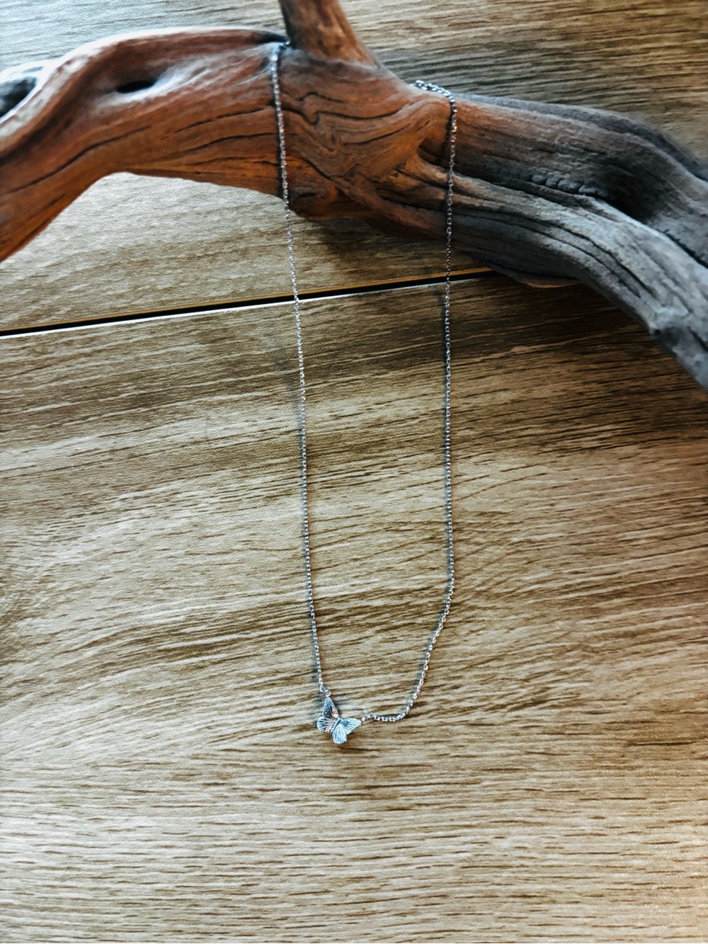 ROE Silver Butterfly Necklace with Petite Charm